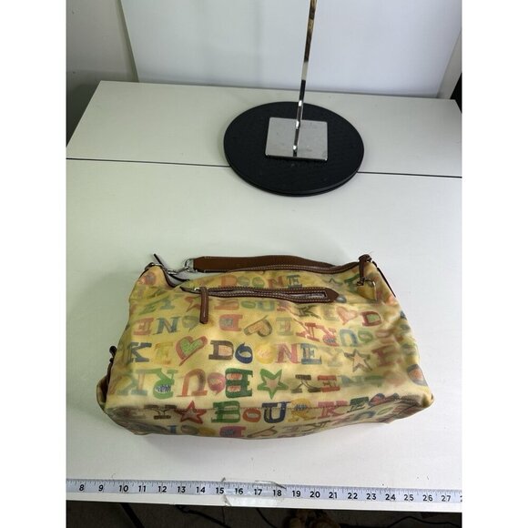 VTG Dooney & Bourke Colorful Alphabet Print Women's Bag (yellowed PVC) - Picture 7 of 13